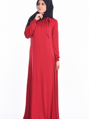 Sefamerve Kırmızı Lastikli Elbise