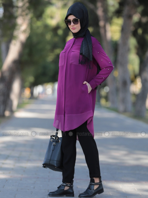 SomFashion Mürdüm Tarz Tunik