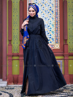 Muslima Wear Siyah Blazer Elbise