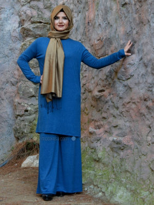 Henna Elısa Mavi Uzun Tunik