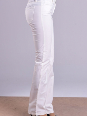 Sefamerve Beyaz Likralı Boru Paça Pantolon