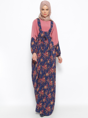Fatma Aydın Pudra Çiçekli Elbise