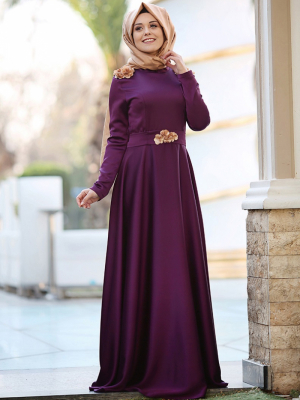 Puqqa Mor Madam Abiye Elbise