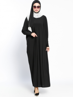 Ferrace By Arzu Ergen Siyah Yarasa Kollu Elbise