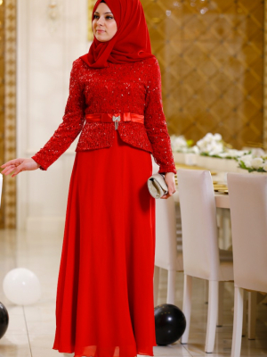 Sefamerve Kırmızı Elbise