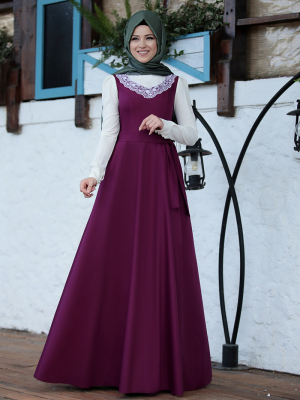 Al-Marah Fuşya Güler Elbise