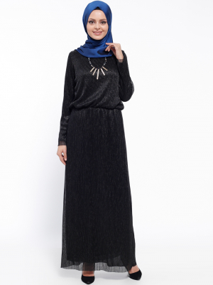 CML Collection Siyah Kolyeli Elbise