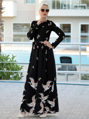 Selma Sarı Design Ekru Burcu Elbise