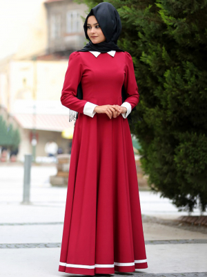 Nurgül Çakır Kırmızı Lal Elbise