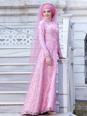 Eldia By Fatıma Pembe Manolya Abiye Elbise