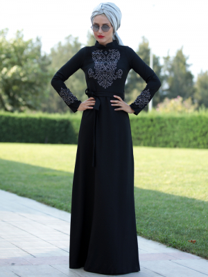 Selma Sarı Design Siyah Mira Elbise