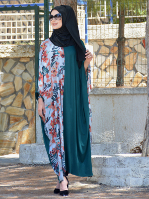 Henna Elısa Yeşil Ferace Elbise