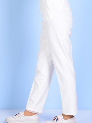 Sefamerve Beyaz Cepli Pantolon
