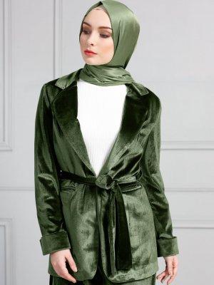 Refka Yeşil Kadife Ceket