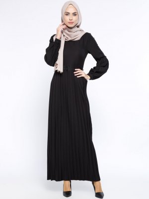 Loreen By Puane Siyah Güpür Detaylı Elbise