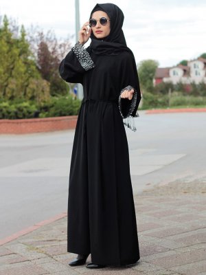 Gabra Siyah Ferace Elbise