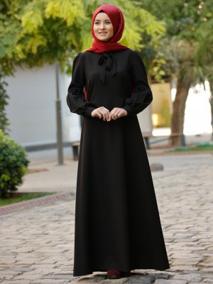 Rana Zenn Siyah Tuba Elbise