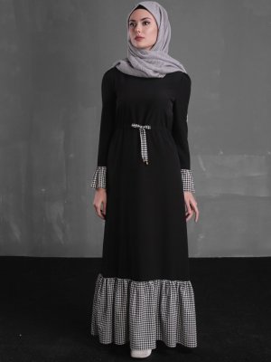 Delkash Siyah Eflin Elbise