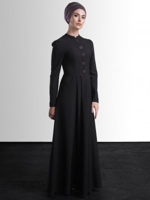 Delkash Siyah Berre Elbise