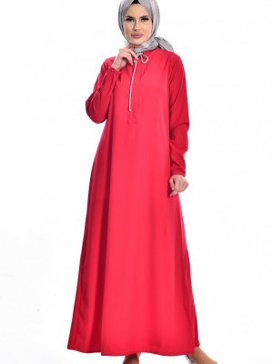 Sefamerve Kırmızı Bağcıklı Elbise