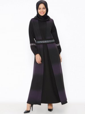 CML Collection Mor Uzun Yelek&Elbise İkili Takım