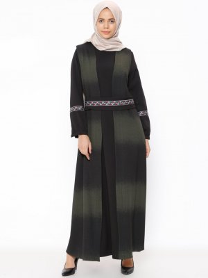 CML Collection Haki Uzun Yelek&Elbise İkili Takım