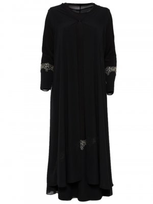 Armine Siyah Elbise&Şifon Yelek İkili Takım Elbise