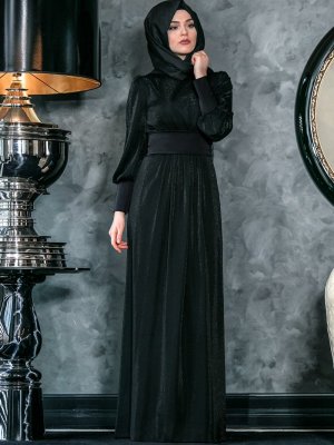An-Nahar Siyah Sedef Abiye Elbise