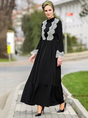 Gizem Kış Siyah Eslem Elbise