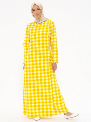 ModaNaz Sarı Namaz Elbisesi