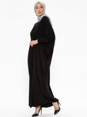 Miss Cazibe Siyah Salaş Elbise