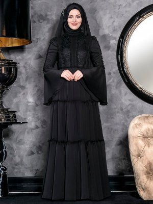 An-Nahar Siyah Hadra Abiye Elbise