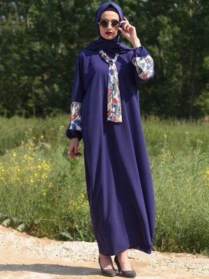 Fatma Aydın Lacivert Elbise Ferace