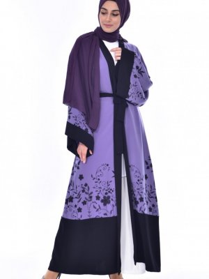 Sefamerve Mor Kemer Detaylı Kimono