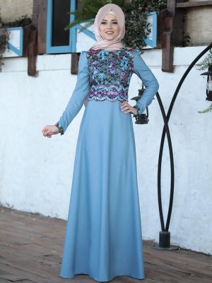 Al-Marah Mavi Zühre Elbise