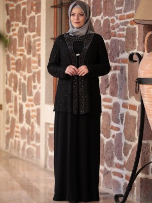 Amine Hüma Siyah Sultan Takım Elbise