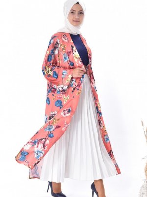 Sefamerve Kiremit Desenli Kimono