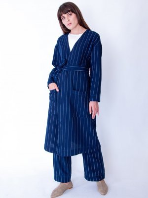 DE-MİM Koyu Mavi Dani Kimono