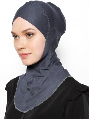 Ecardin Füme Büyük Hijab Çapraz Bone