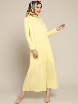 Refka Sarı Garnili Elbise