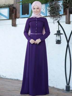 Al-Marah Mürdüm Akasya Elbise