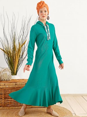 Muni Muni Yeşil Love Type Elbise