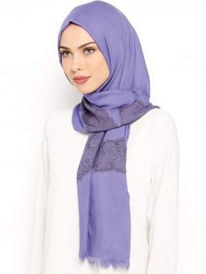 Özsoy İndigo Kenarı Jakarlı Şal
