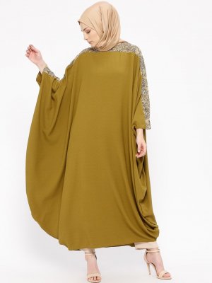 Filizzade Yeşil Pullu Salaş Elbise