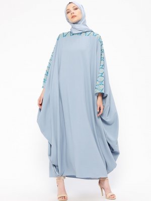 Filizzade Mavi Pullu Salaş Elbise