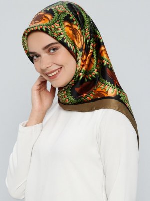 Tekbir Eşarp Haki İpek Eşarp