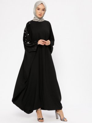 Filizzade Siyah Payetli Salaş Elbise