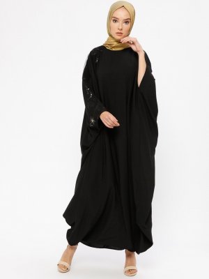 Filizzade Siyah Payetli Salaş Elbise