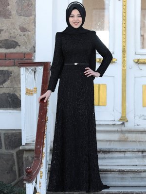 Al-Marah Siyah Milen Abiye Elbise