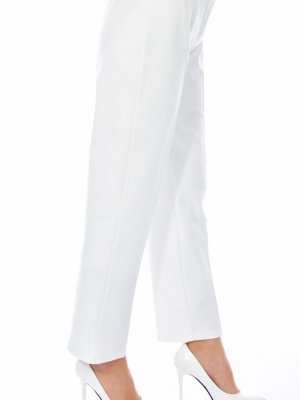 Sefamerve Beyaz Beli Lastikli Pantolon